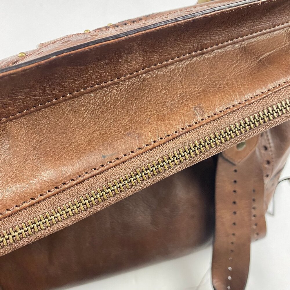 Cole Haan Sierra Lasercut Brown Leather Shoulder Bag Boho - Picture 13 of 16